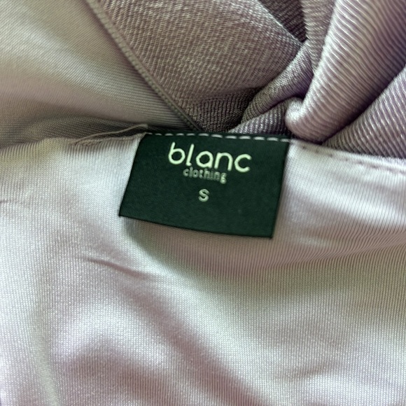 NWT Blanc Clothing Strappy Cutout Bodycon Ruched MIDI Dress Size Small Lavender - Picture 11 of 17